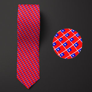 Flag of Taiwan Pattern Tie