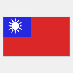 Flag of Taiwan Rectangular Sticker
