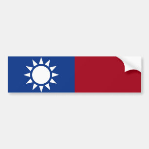 Flag of Taiwan Republic of China Bumper Sticker