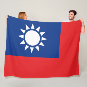 Flag of Taiwan Republic of China large Fleece Blanket