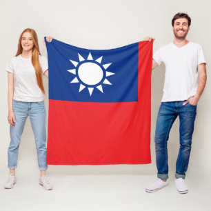 Flag of Taiwan Republic of China medium Fleece Blanket