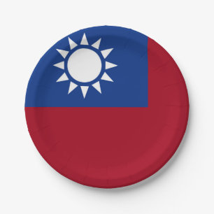 Flag of Taiwan Republic of China Paper Plate