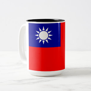 Flag of Taiwan Two-Tone Coffee Mug