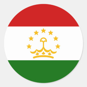 Flag of Tajikistan Classic Round Sticker