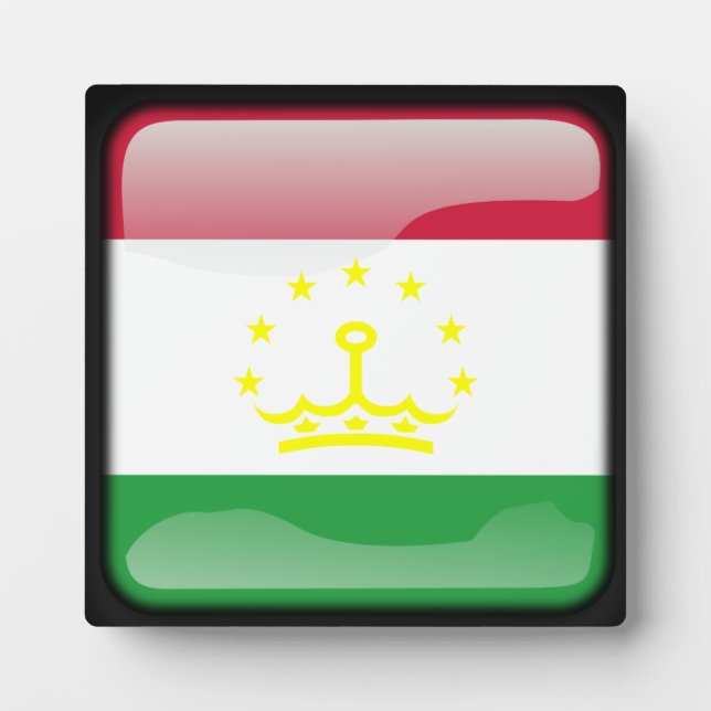 Flag of Tajikistan Plaque (Front)