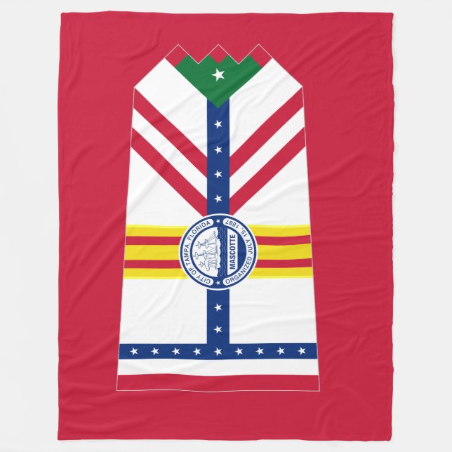 Flag of Tampa, Florida Fleece Blanket (Front)