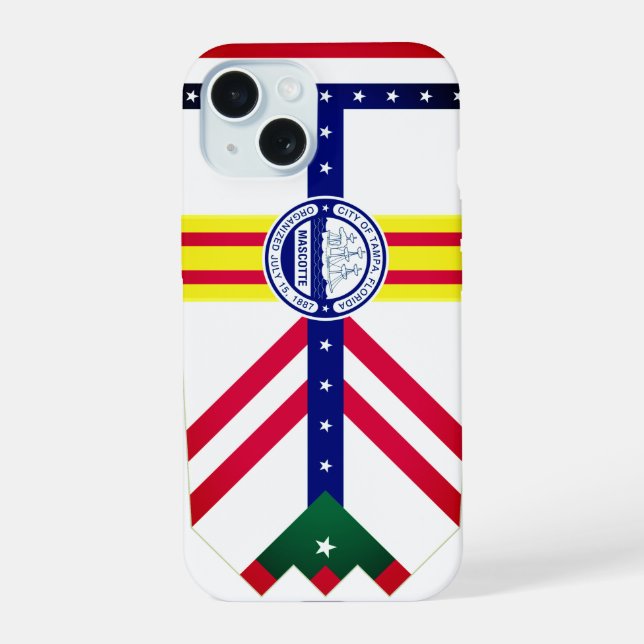 Flag of Tampa, Florida iPhone 15 Case (Back)