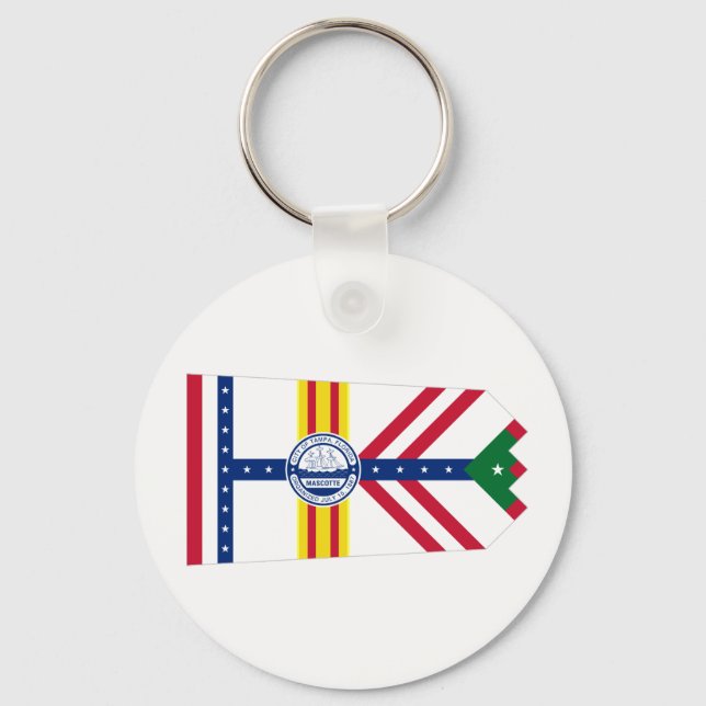 Flag of Tampa, Florida Keychain (Front)
