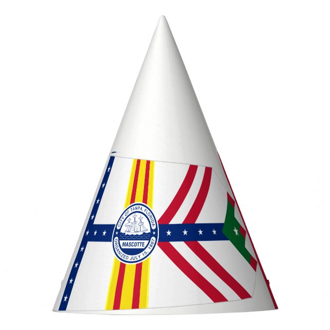 Flag of Tampa, Florida Party Hat (Front)