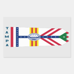 Flag of Tampa, Florida Rectangular Sticker