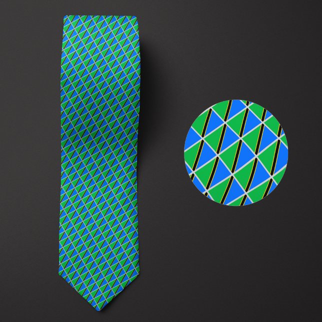 Flag of Tanzania Pattern Tie (Creator Uploaded)