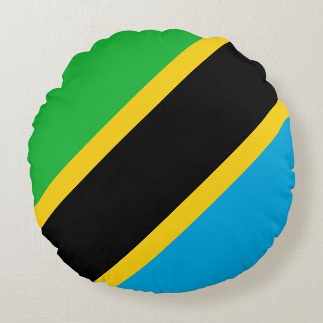 Flag of Tanzania Round Cushion (Front)