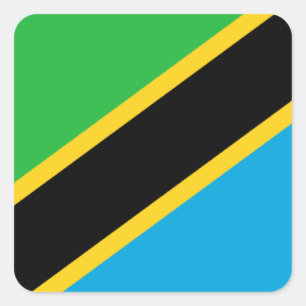 Flag of Tanzania Square Sticker