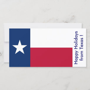 Flag of Texas, Happy Holidays from U.S.A. Holiday Card
