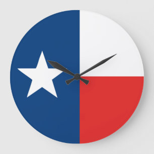 Flag of Texas Large Clock
