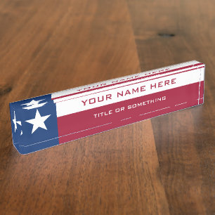 Flag of Texas Nameplate