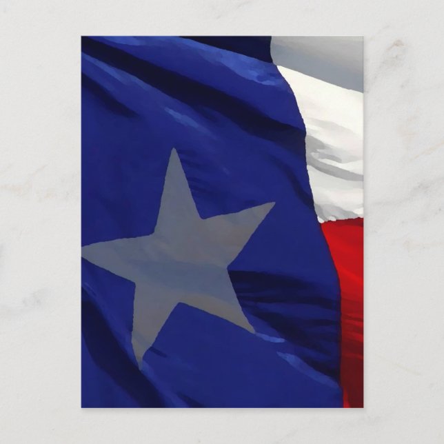 Flag of Texas Pop Art Postcard (Front)