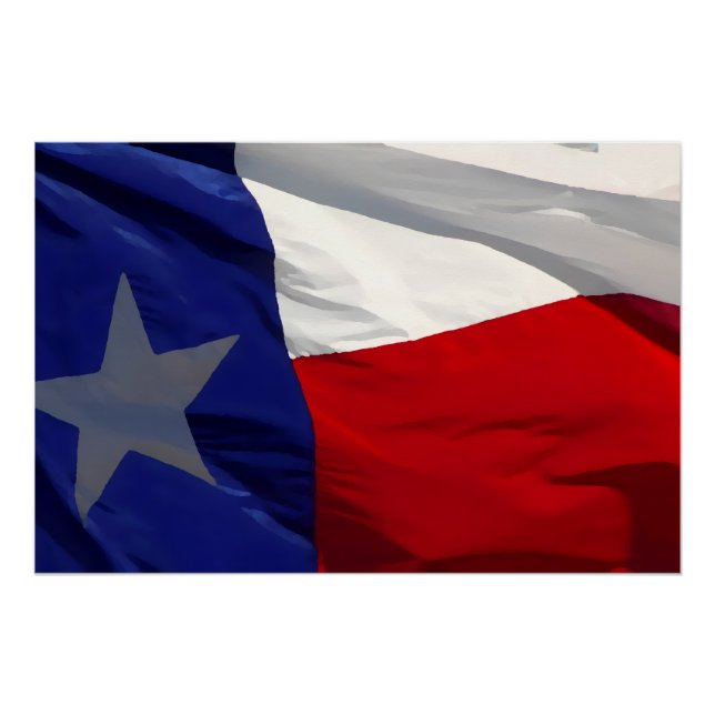 Flag of Texas Pop Art Poster (Front)