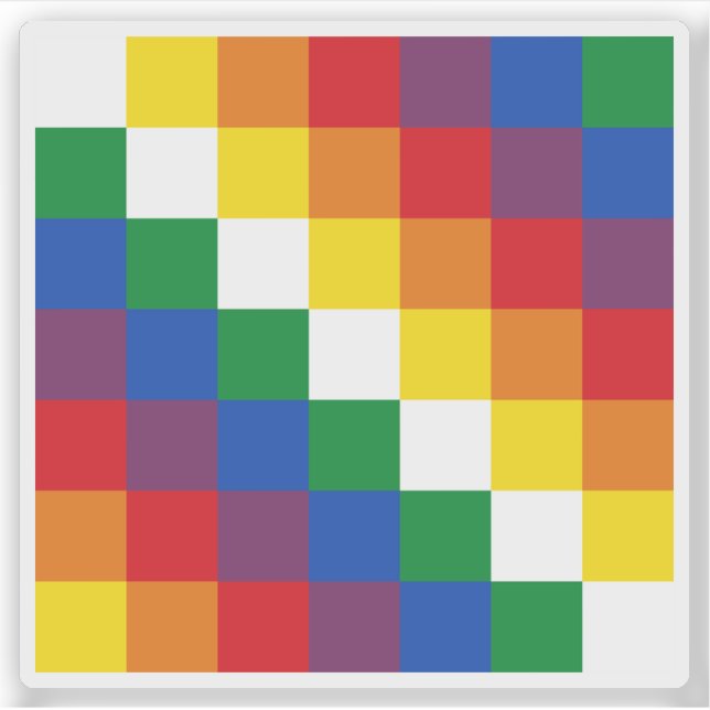 Flag of the Aymara (Aimara) people, South America (Front)