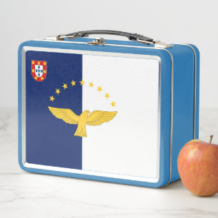 Flag of the Azores, Portugal Metal Lunch Box
