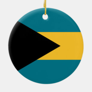 Flag of the Bahamas Ceramic Tree Decoration
