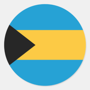 Flag of the Bahamas Classic Round Sticker