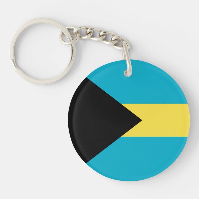 Flag Of The Bahamas Key Ring (Front)