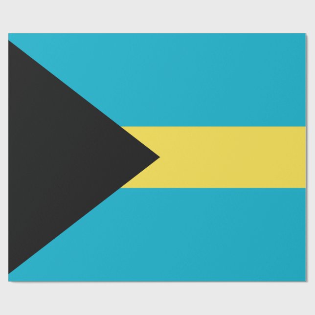 Flag Of The Bahamas Wrapping Paper (Flat)