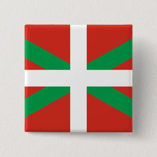 Flag of the Basque Country 15 Cm Square Badge