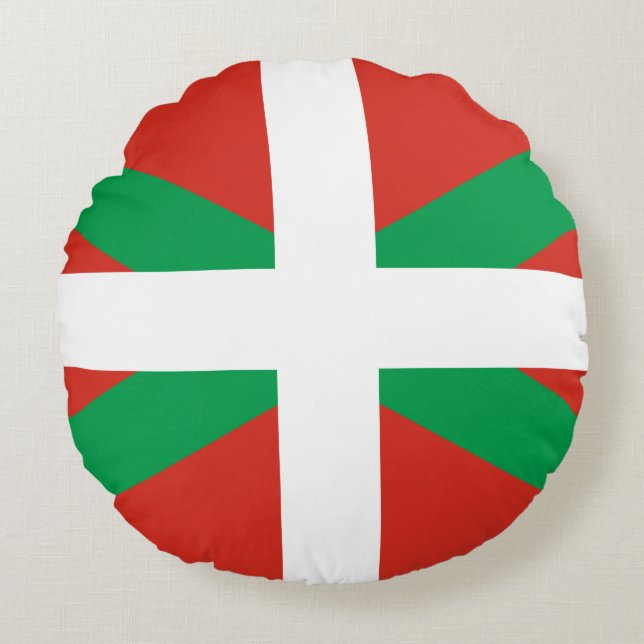 Flag of the Basque Country Round Cushion (Front)