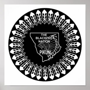 Flag of the Blackfeet Nation Poster