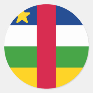 Flag of the Central African Republic Classic Round Sticker
