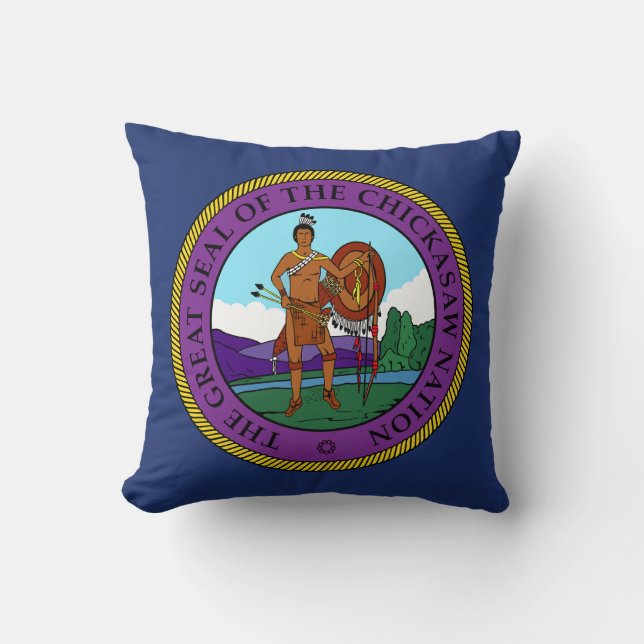 Flag of the Chickasaw Nation Cushion (Front)