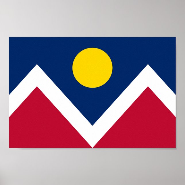 Flag of the city of Denver  Poster (Front)