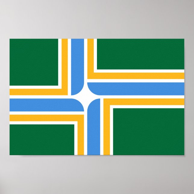 Flag of the city of Portland Poster (Front)