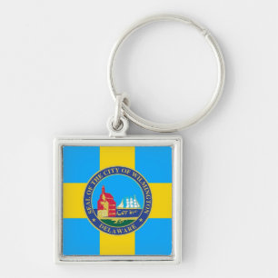 Flag of the City of Wilmington, Delaware Key Ring