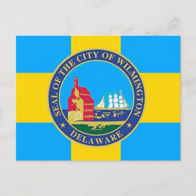 Flag of the City of Wilmington, Delaware Postcard (Front)