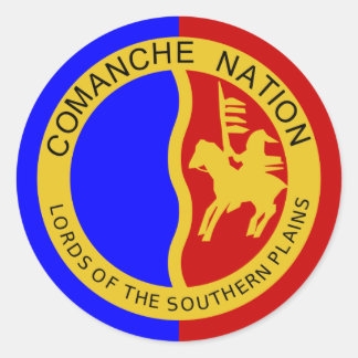Flag of the Comanche Nation Classic Round Sticker