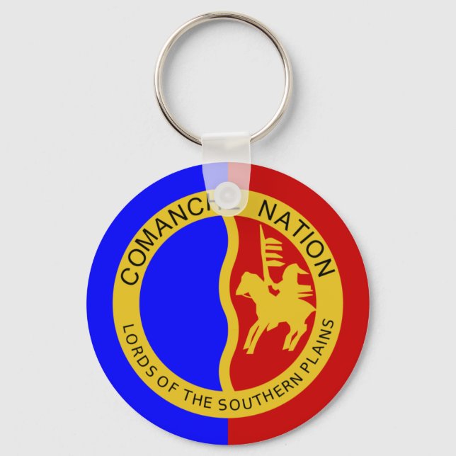 Flag of the Comanche Nation Key Ring (Front)