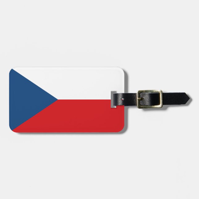 Flag of the Czech Republic Luggage Tag (Front Horizontal)