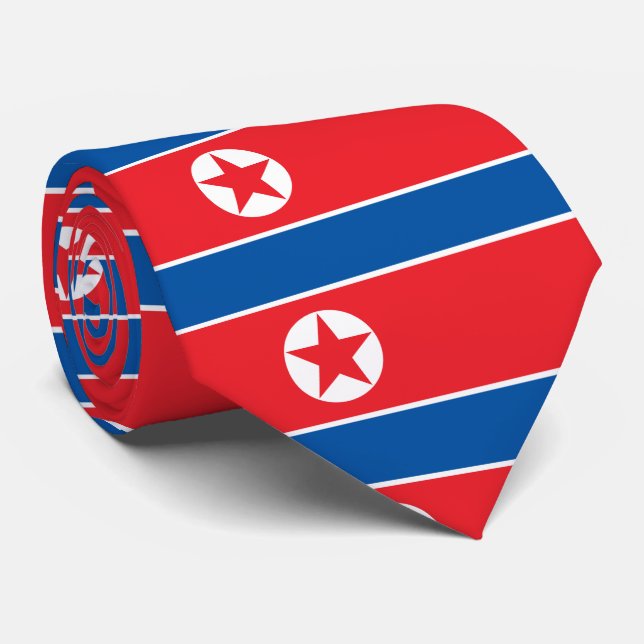 Flag of the Democratic People's Republic of Korea Tie (Rolled)