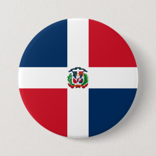 Flag of the Dominican Republic 7.5 Cm Round Badge