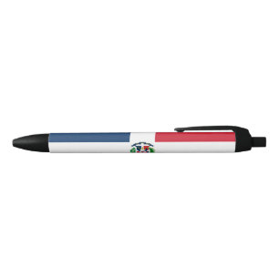 Flag of the Dominican Republic Black Ink Pen
