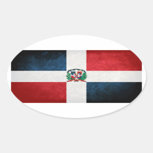 Flag of the Dominican Republic Oval Sticker