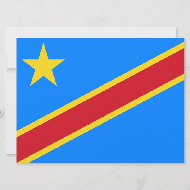 Flag of the DRC (Democratic Republic of the Congo) Card (Front)