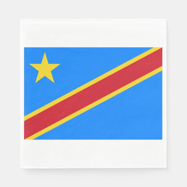 Flag of the DRC (Democratic Republic of the Congo) Napkin (Front)