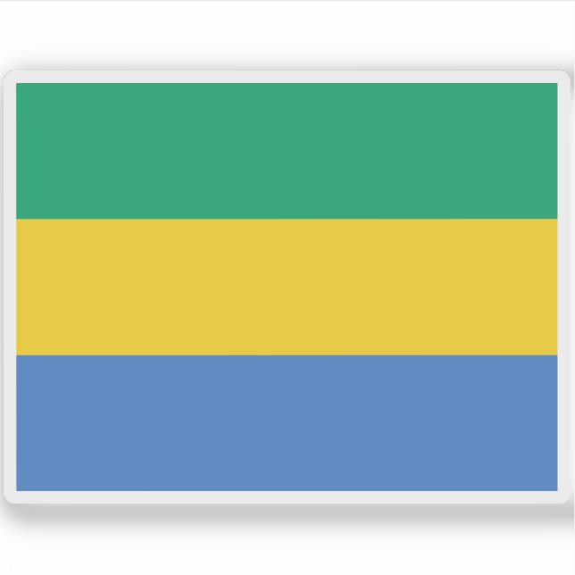 Flag of the Gabonese Republic (Gabon) (Front)