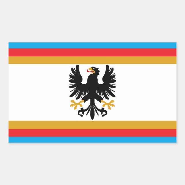 Flag of the Grand Duchy of East Prussia Rectangular Sticker (Front)