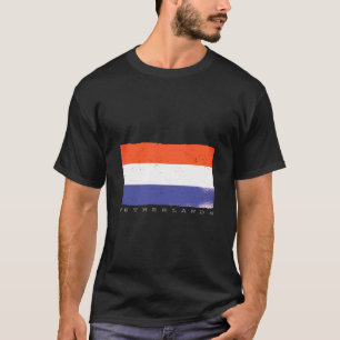 Flag of the Holland With Netherlands Caption T-Shirt