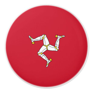 Flag of the Isle of Man Ceramic Knob